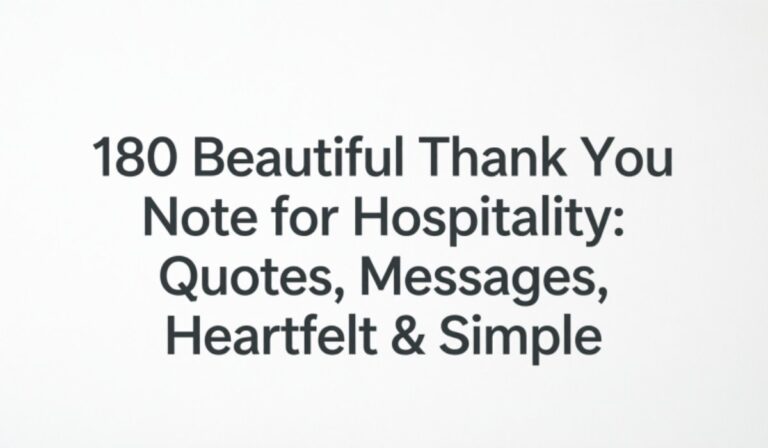Thank You Note for Hospitality